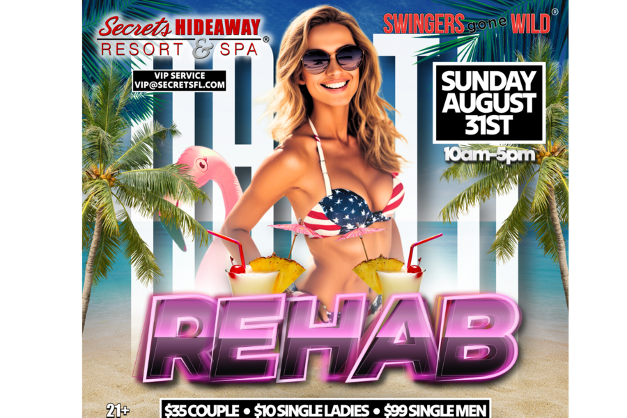 Rehab Pool Party - 10am-5pm - Swingers gone Wild®