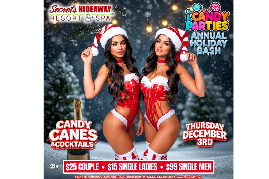Candy Canes & Cocktails - i.Candy parties Holiday Bash Takeover