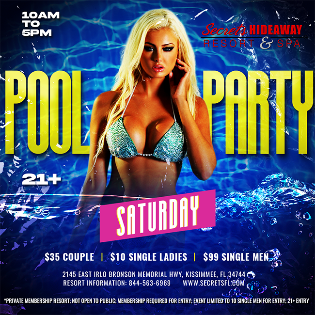 Saturday Pool Party 10am - 5pm