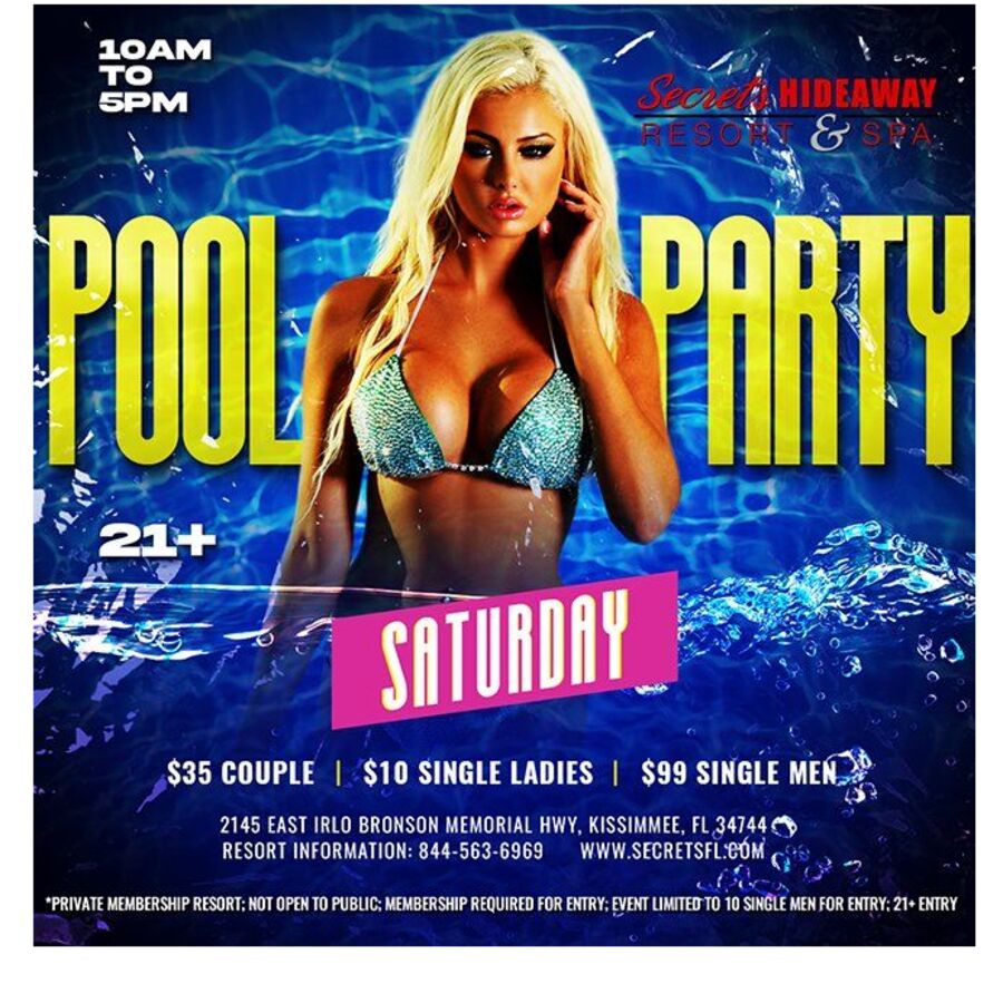 Saturday Pool Party 10am-5pm