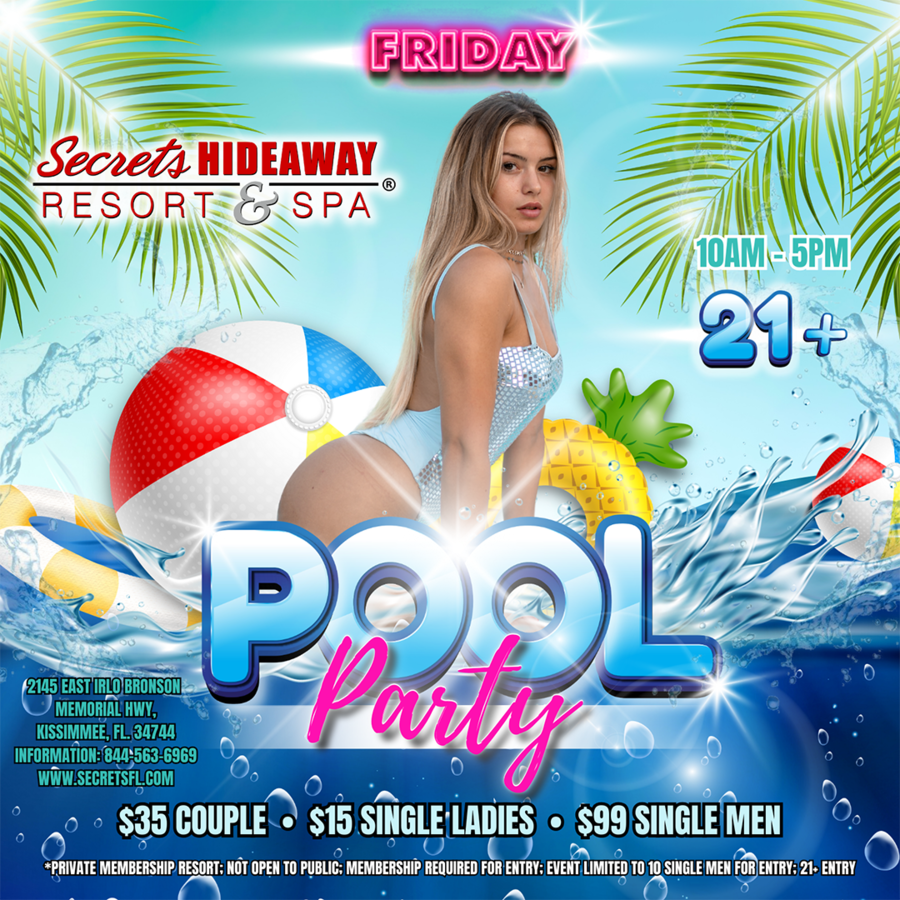 Pool Party 10am-5pm - My Frisky Business