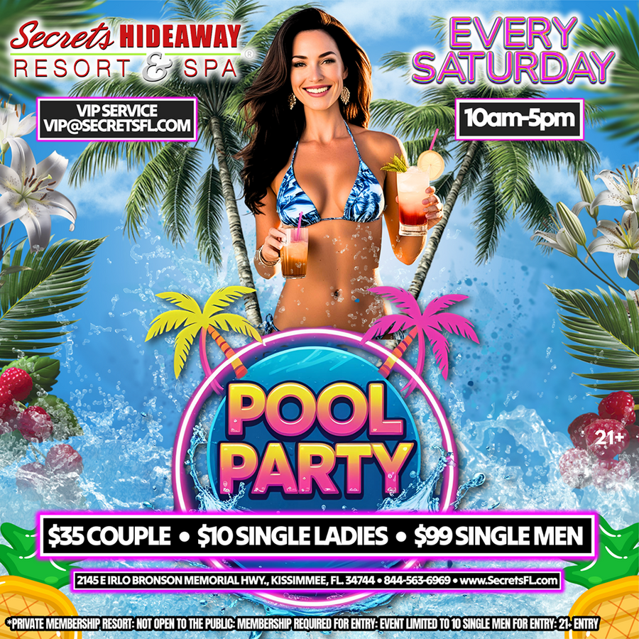 Pool Party 10am - 5pm - Lusty Lovers™ Valentine Takeover