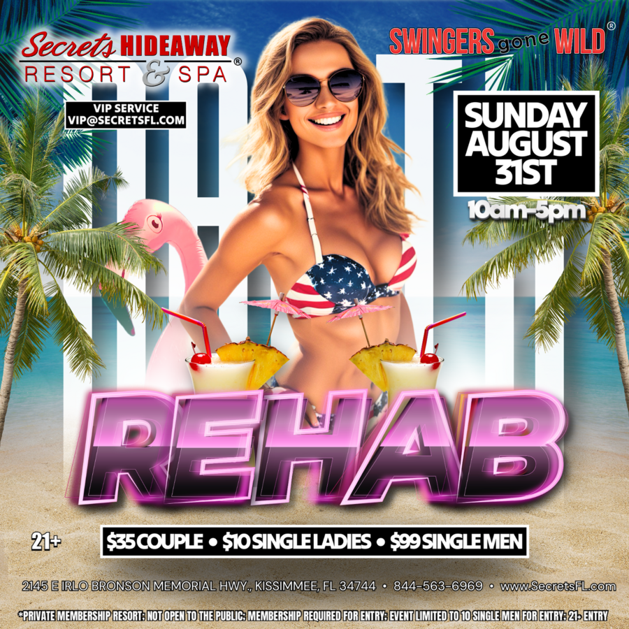 Rehab Pool Party - 10am-5pm - Swingers gone Wild®