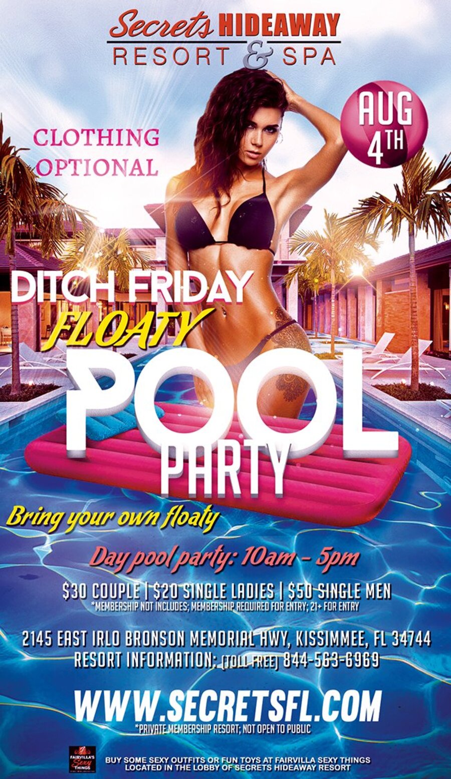 Ditch Friday Floaty Pool Party - Back to School Swing