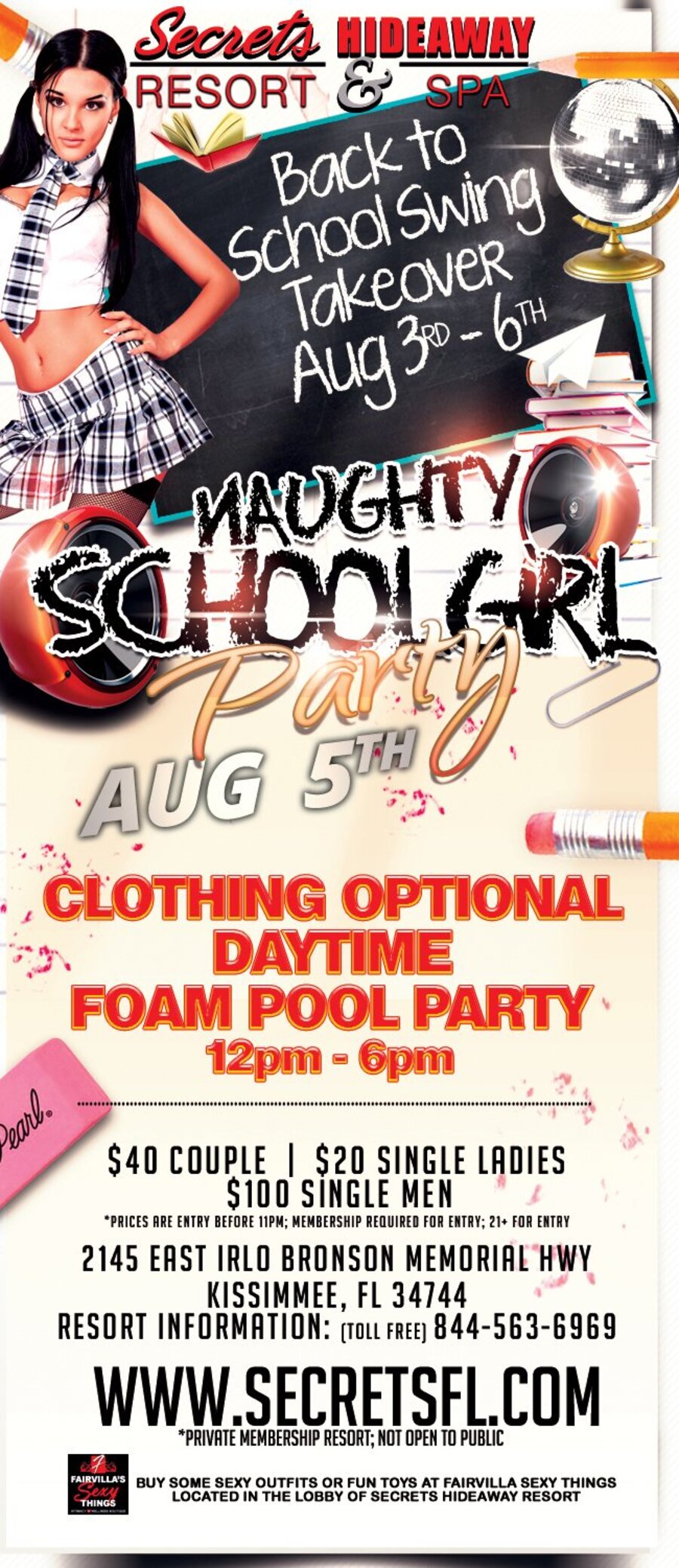 Naughty Scoolgirl Party - Back to School Swing Hotel Ta