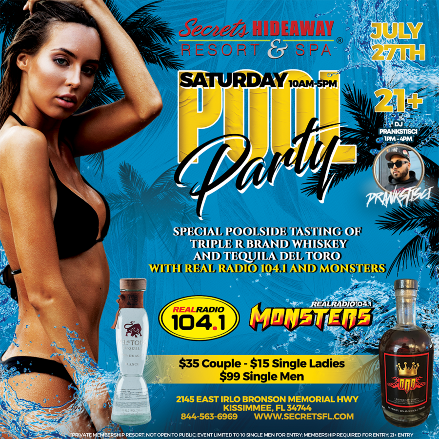 Pool Party 10am-5pm - RealRadio 104.1's Monsters in the Morning