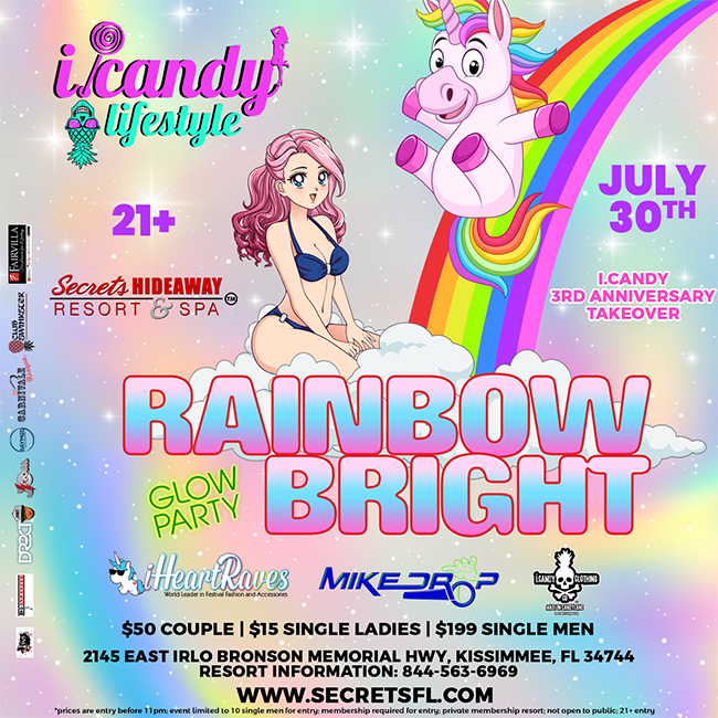 Rainbow Bright Glow Party - i.Candy Takeover