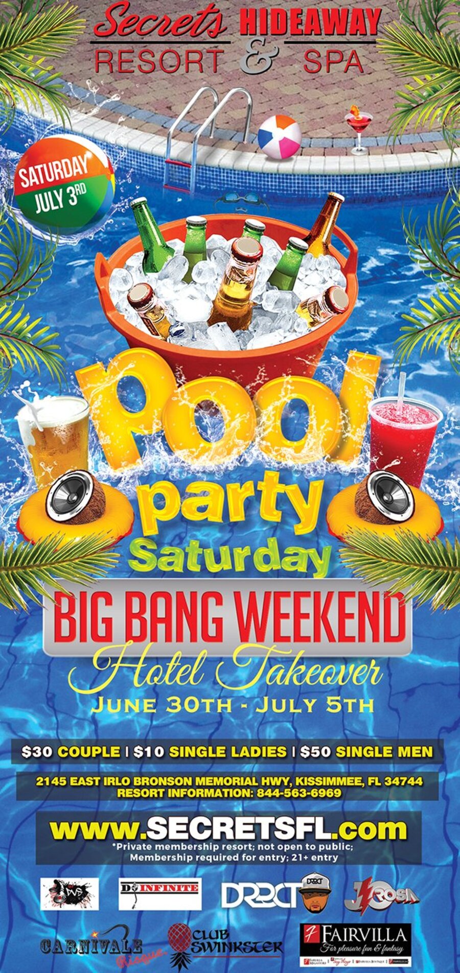 Saturday Pool Party 10am - 5pm