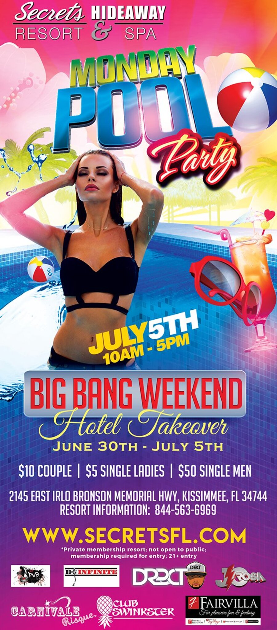 Monday Pool Party 10am-5pm