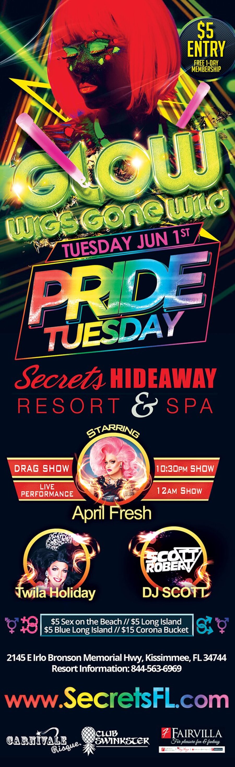 Wigs Gone Wild Glow - Pride Night