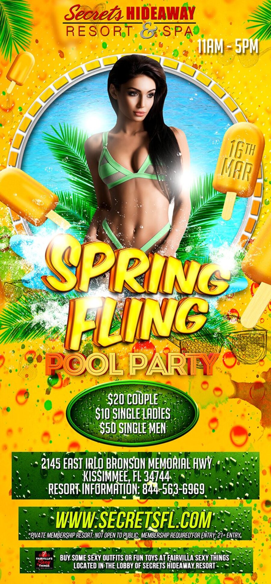 Saturday Pool Party 11am - 5pm - Spring Fling