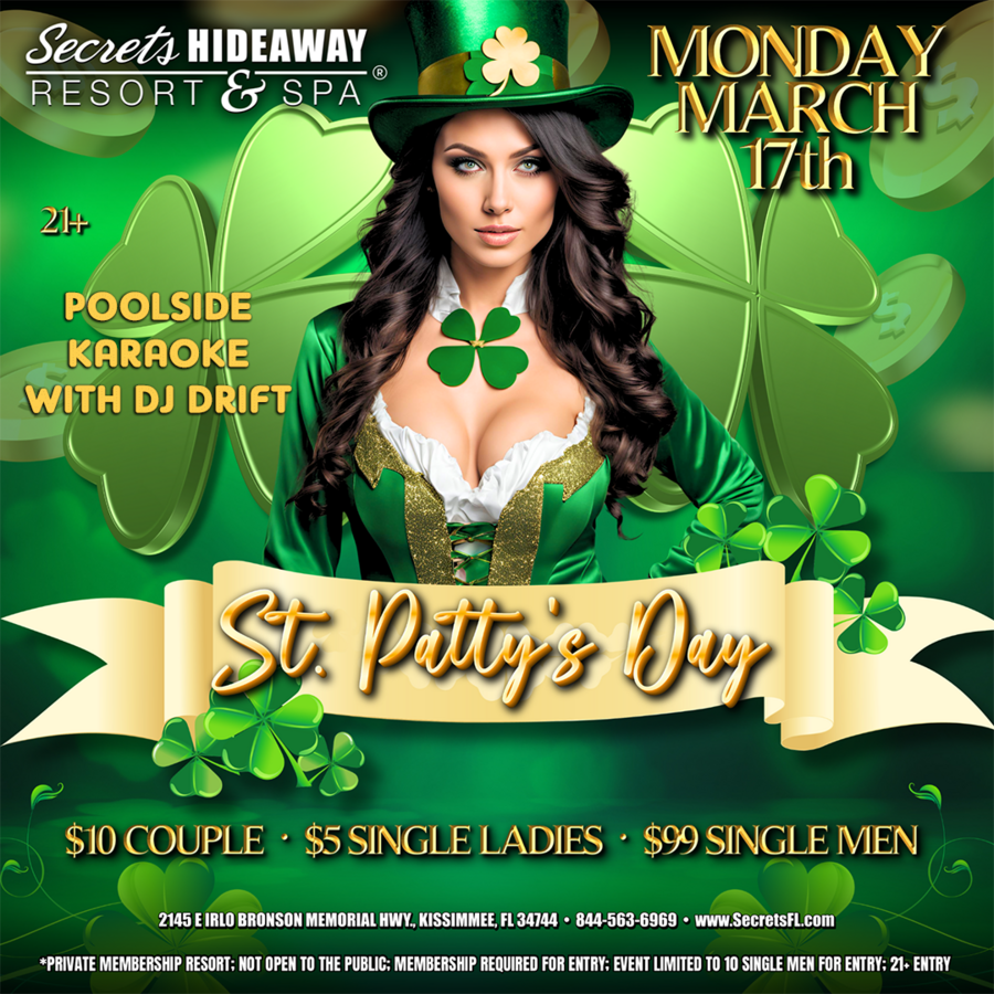 St. Patty's Day Karaoke poolside with DJ Drift