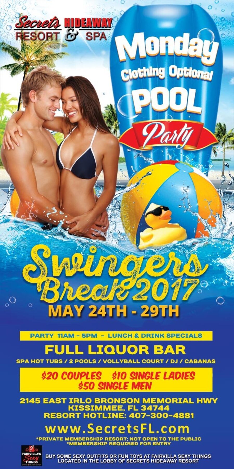 Monday Pool Party - Swingers Break 2017