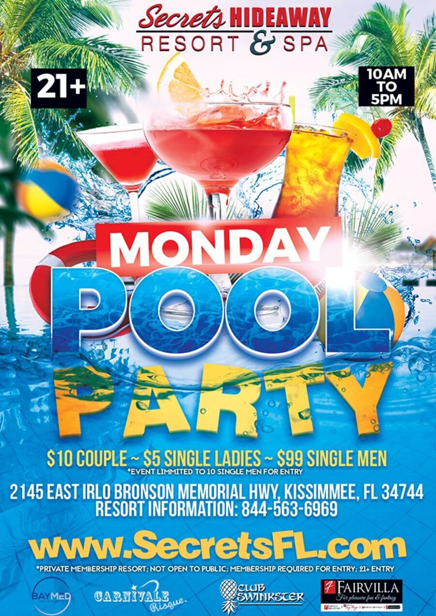 Monday Pool Party 10am-5pm