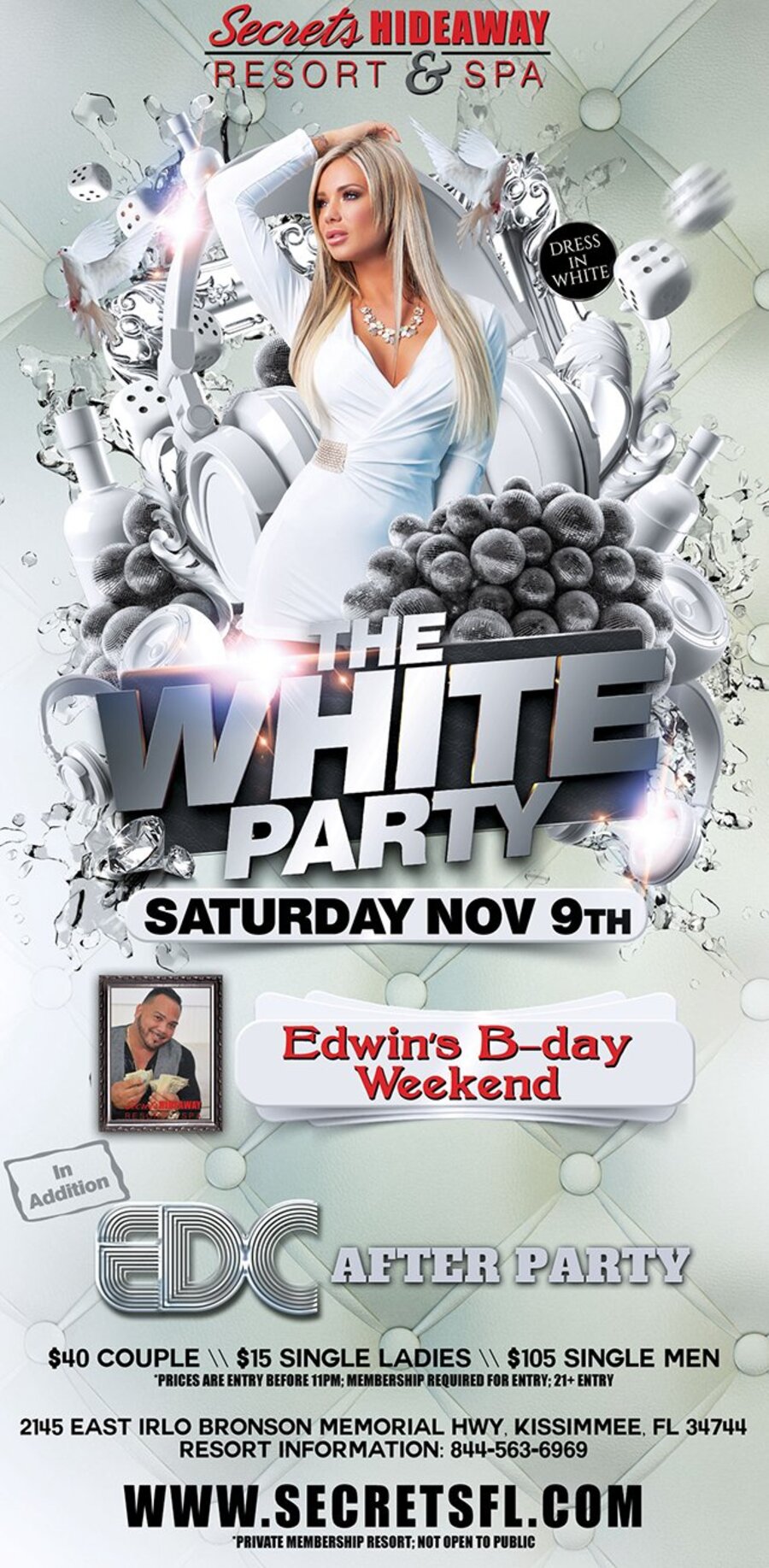 All White & EDC After Party - Edwin's B-day