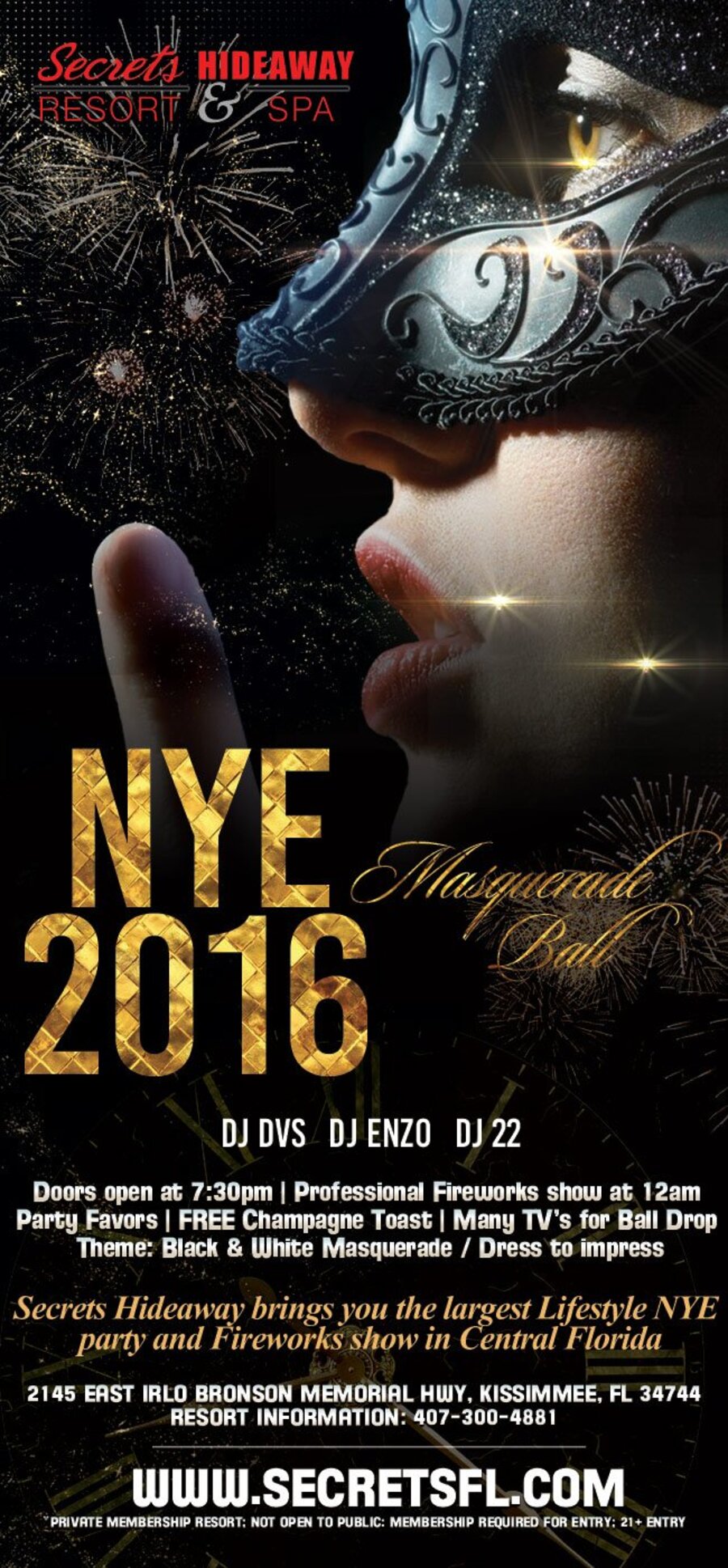 A NYE Black & White Masquerade Ball