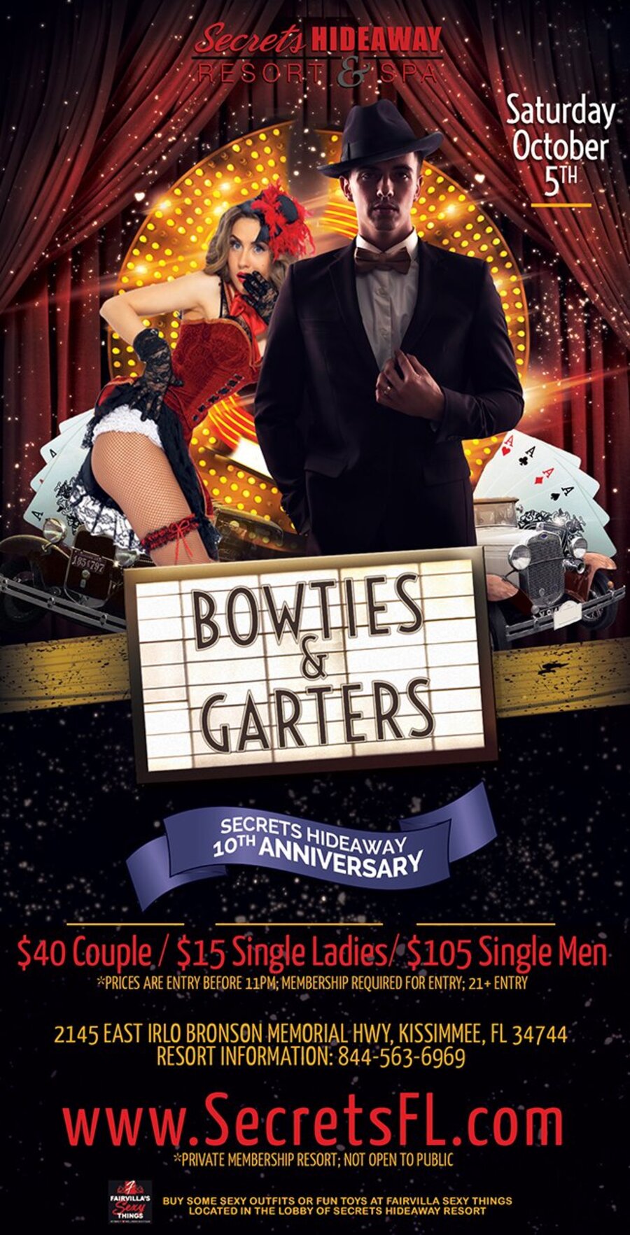 Bowties & Garters - Secrets Anniversary
