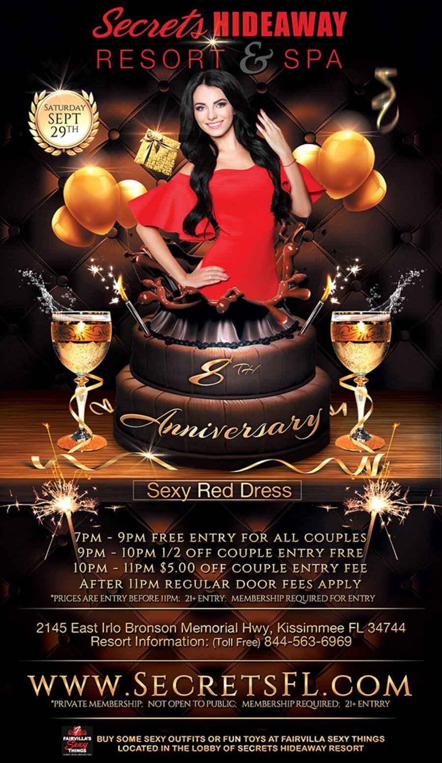 Secrets Anniversary - Sexy Red Dress
