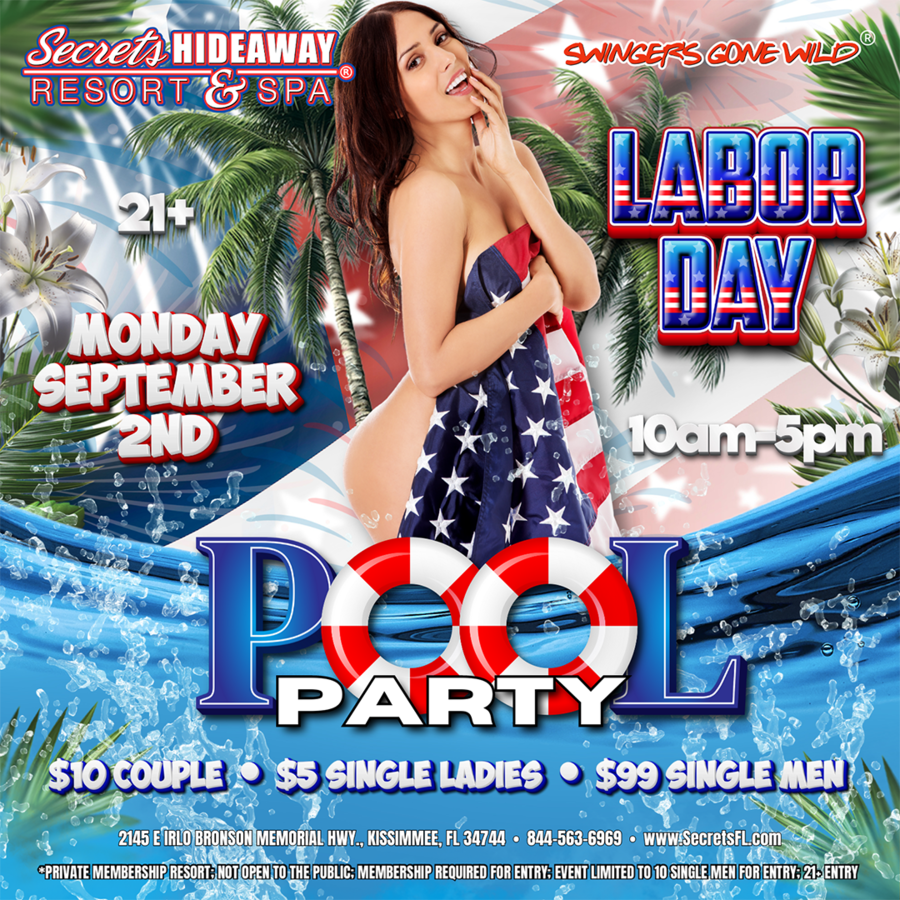 Pool Party 10am - 5pm - Swingers Gone Wild®