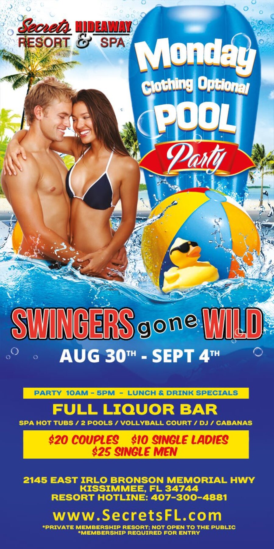 Monday Pool Party - Swingers Gone Wild