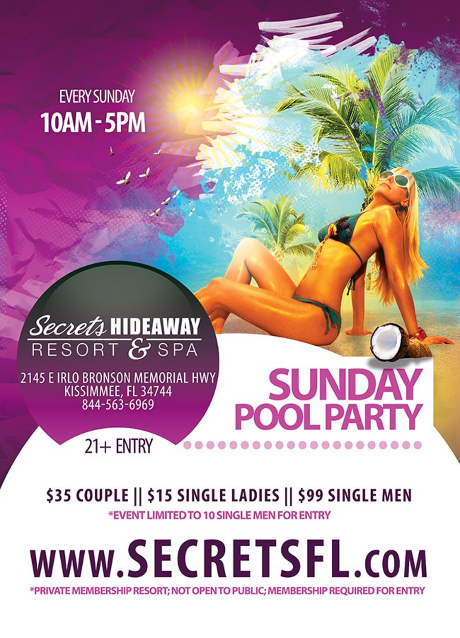Pool Party 10am-5pm - Swingers Break
