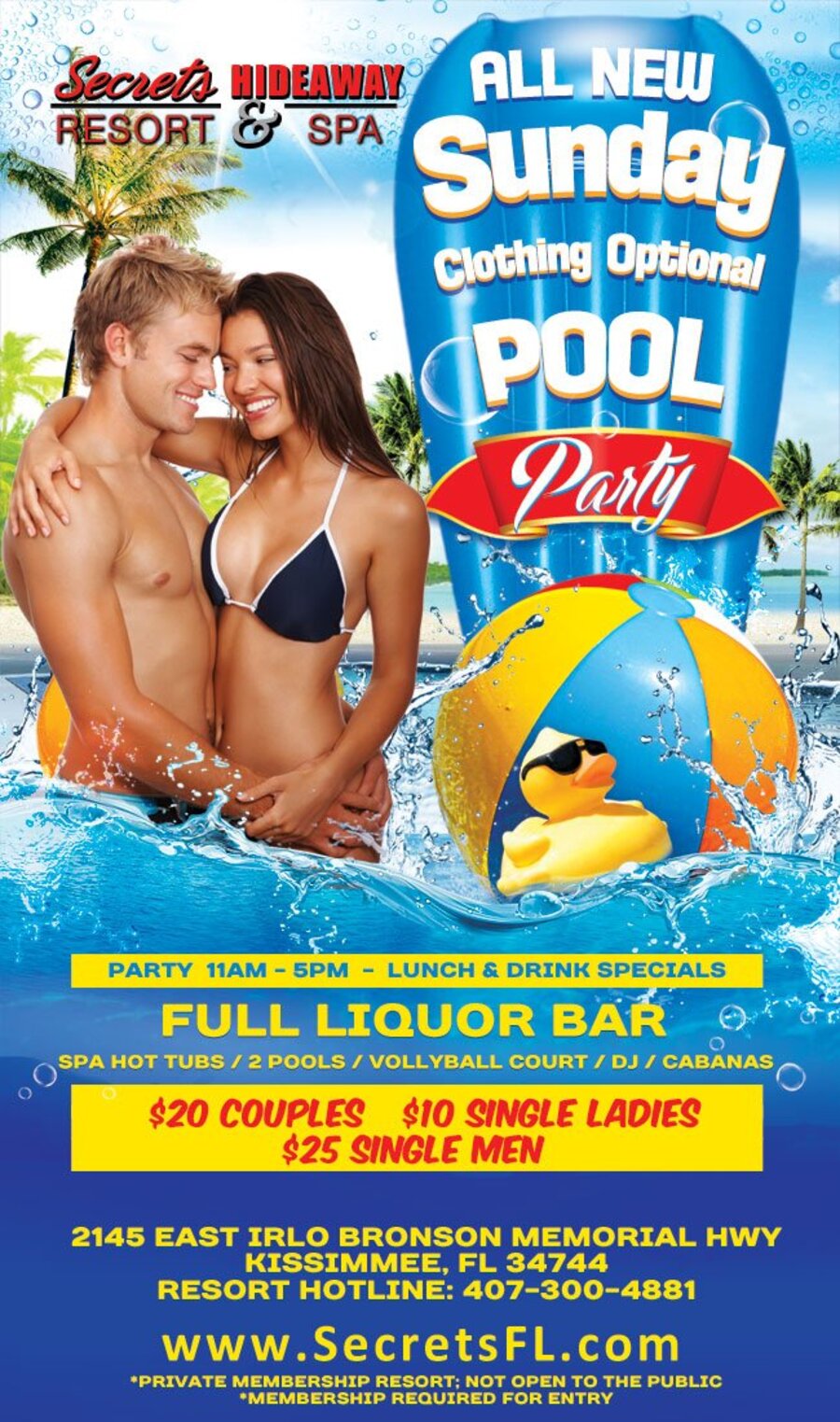 Sunday Pool Party: 11am - 5pm