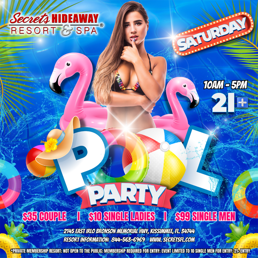 Pool Party 10am - 5pm - My Frisky Business