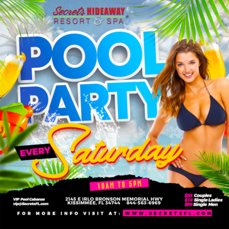 Saturday Pool Party 10am - 5pm