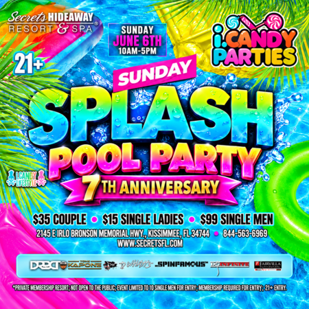 Sunday Splash Pool Party - i.Candy Parties 7th Anniversary